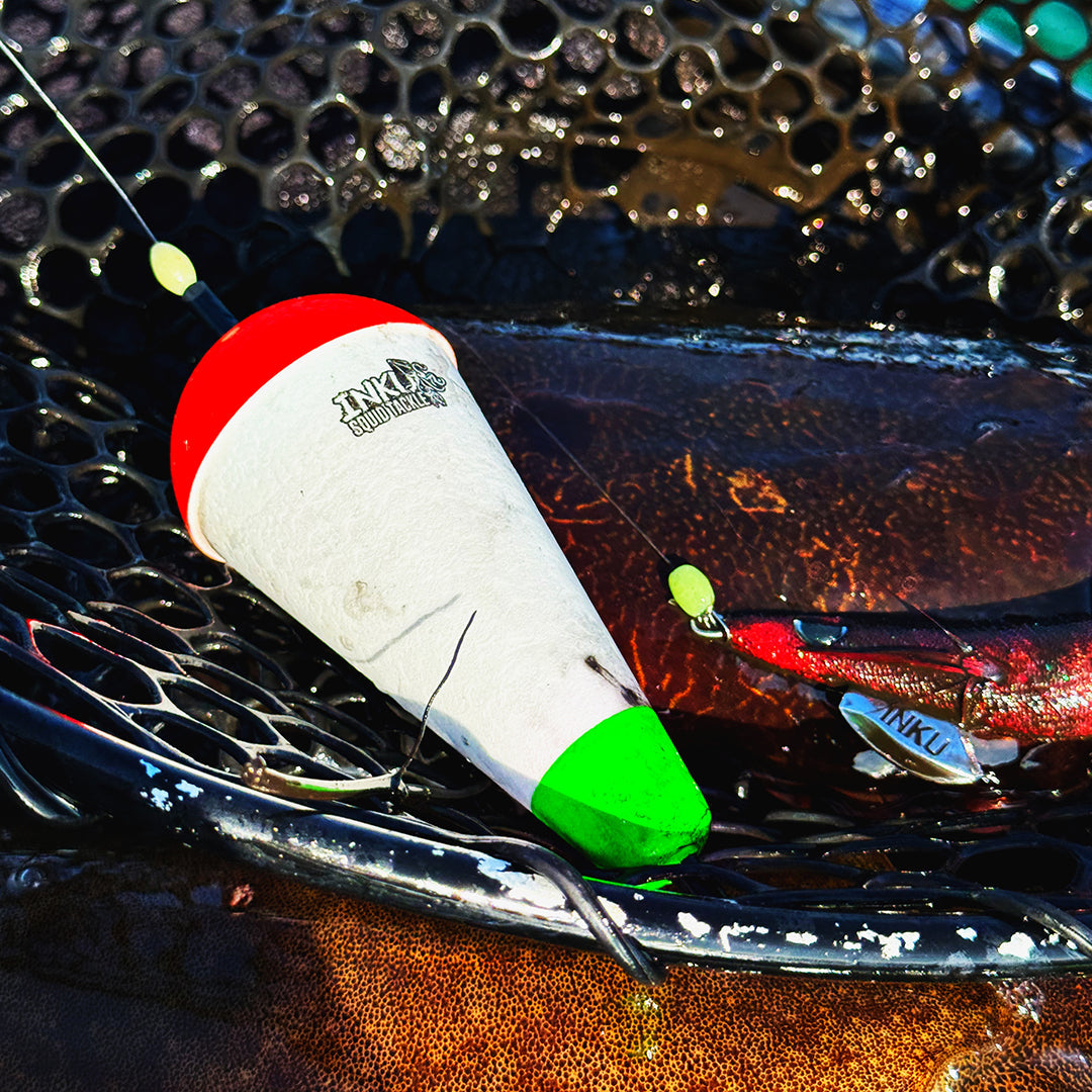 Inku Squid Floats | 45g Fluro Weighted Float Rig – Inku Squid Tackle